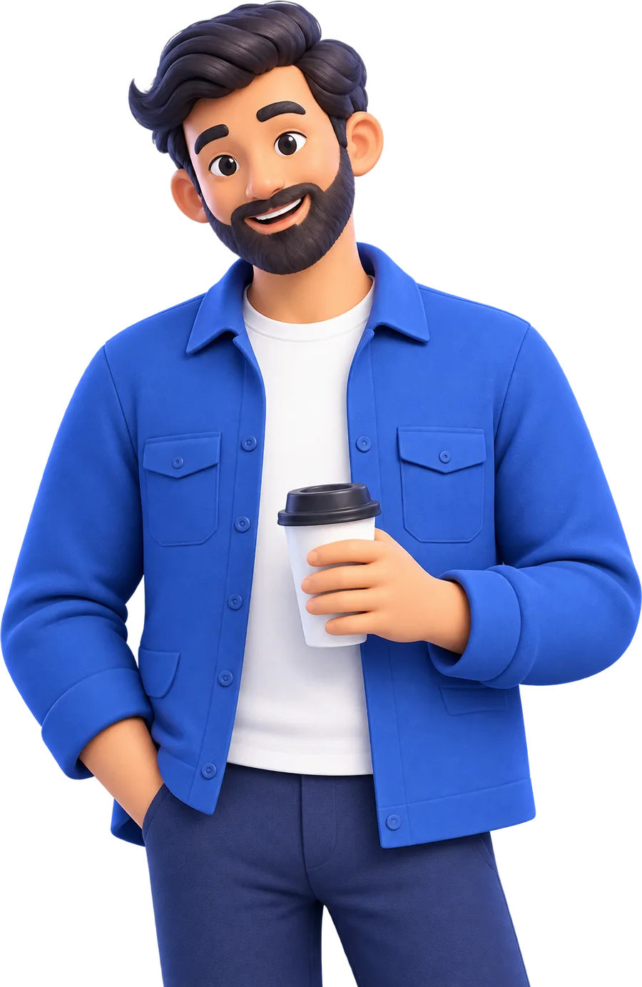 A Nuumx Forward Deployed Engineer holding a coffee